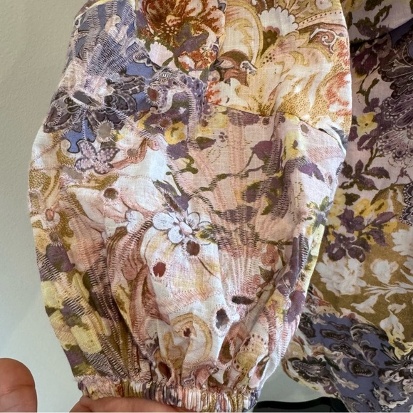 Anna Cate Weatherly Dress Floral V Neck Long Sleeve S - Picture 6 of 9